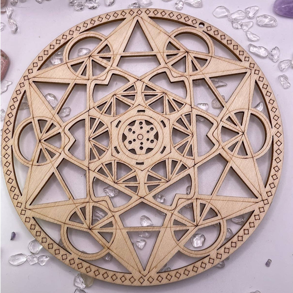 Wood Metaphysical Sacred Geometry Grid